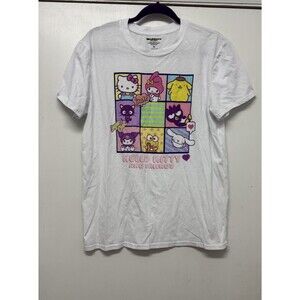 White Hello Kitty Friends Graphic T‑Shirt Size X-Large Kawaii Cute Streetwear